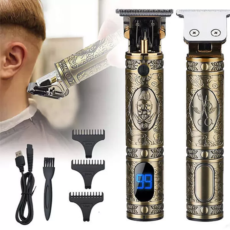 Professional Rechargeable Trimmer Shaver with LCD