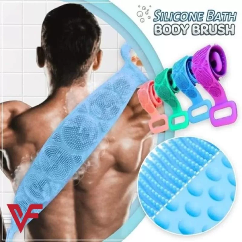 Silicone Bath Belt Body Wash Body Scrubber Belt With Double Side Shower Belt Back Scrubber Bath Brush Bath Scrubber