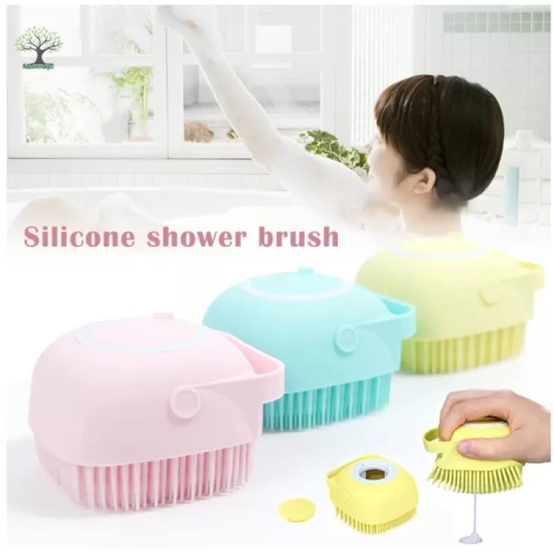 Silicone Bath Brushes. Body Scrubber with Soap Dispenser for Shower, by jf shopping hub