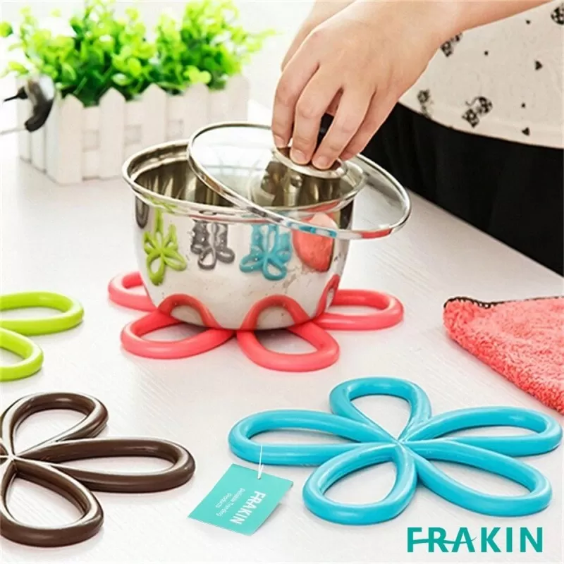 Silicone Flower Hot Pot Mat/Stand Heat Resistant Mat For Protect your Dastarkhan And Table To Burning