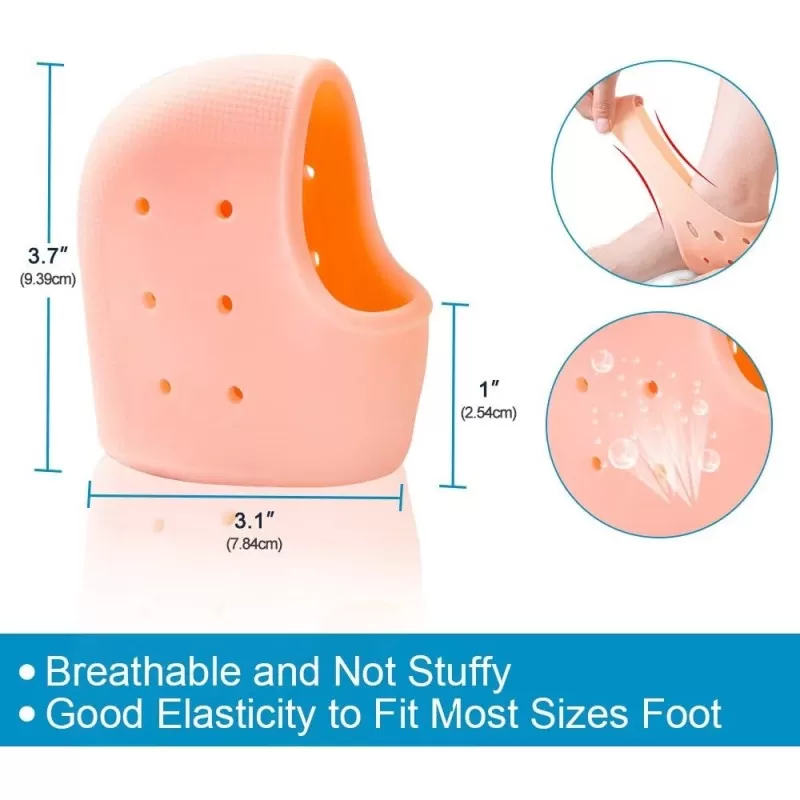 Silicone Gel Heel Pad Socks for Pain Relief and anti crack