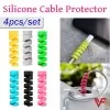 4 Pcs Pack of Spiral Silicone Cable Protectors