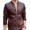 Maroon Stylish Business Class Faux Leather Jacket (ABZ-063)