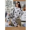 Printed Cotton Ladies Sleep Dress Night Wear With Shirt And Trouser (Design-125)