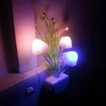 Automatic Sensor Night Light Changing Dusk To Dawn Flower Mushroom Lamp Bedroom Babyroom Lamps For Kids Gifts