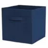 Fordable Fabric Cube Storage Box Square Bins Cloth Organizer Storage Baskets Folding Nursery Closet Drawer Features Dual Handles Pack of 2
