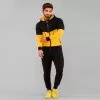 Black and yellow panel tracksuit for men