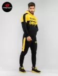 Black Yellow Kangroo Track Suit For Mens