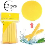 New 12 pc cosmetic Facial cleansing sponge pad Sponge stick Compressed facial puff sponge Makeup Remover With Sponge Exfoliating Wash Round Face Skin