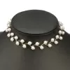 New Trendy Korean Style Elegant Pearl Chokers Necklace Charm Pearl Beads Chokar Necklace for women Double press Gold Silver Color Chains Jewelry on th