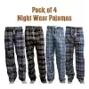 Pack of 4 Night Wear Pajamas for Men