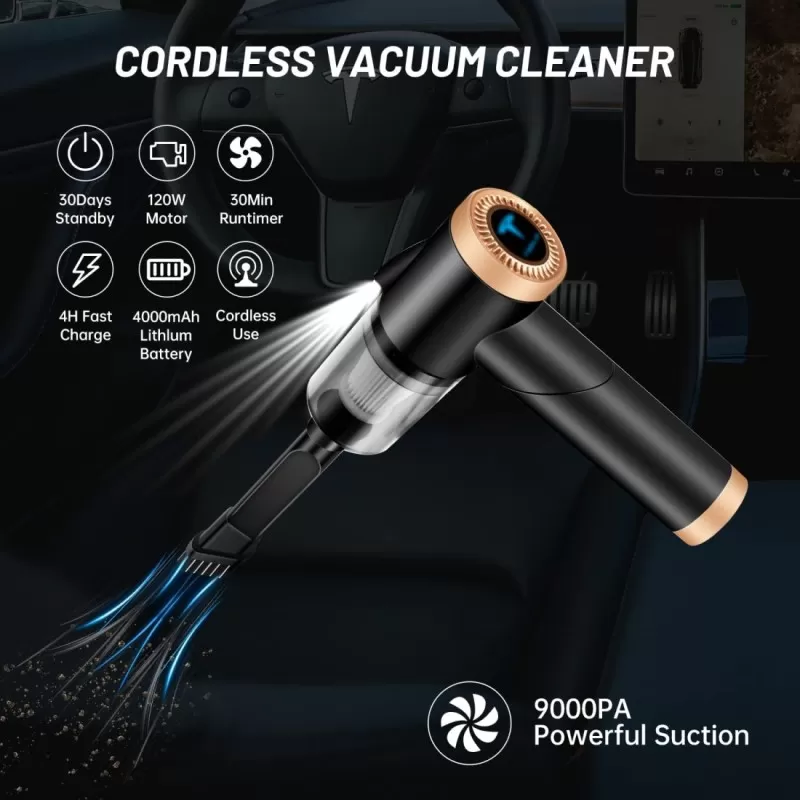 Small Car Vacuum Handheld Portable Vacuum Cleaner, Rechargeable Mini Vacuum For Car/Home/Office Hand Held Vacuum Cleaner