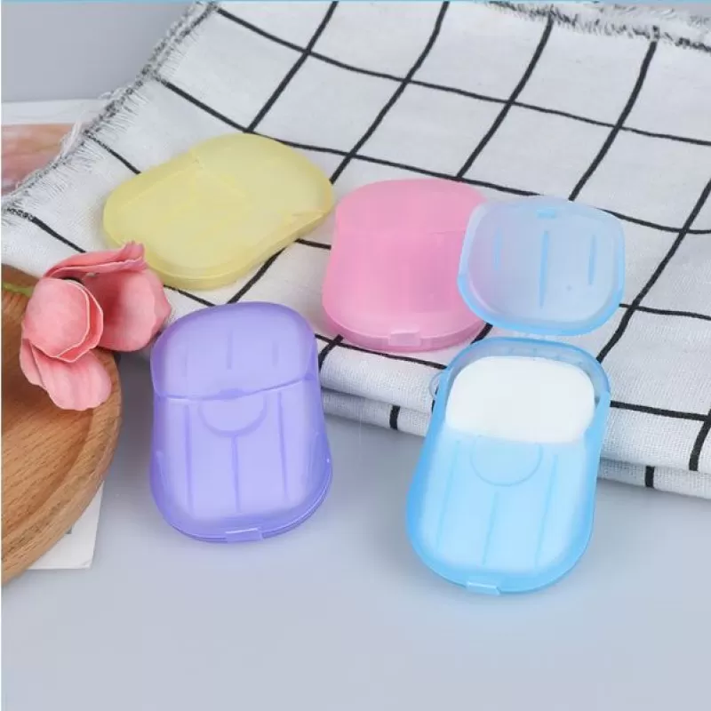 Travel Soap Outdoor Portable Mini Paper Soap Paper Washing Hand Bath Clean for Camping BBQ Hiking Travel or Any Outdoor Activity 20 Papers