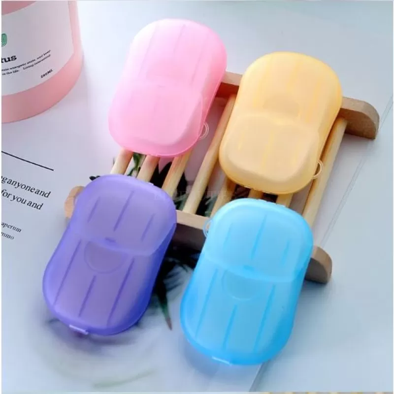 Travel Soap Outdoor Portable Mini Paper Soap Paper Washing Hand Bath Clean for Camping BBQ Hiking Travel or Any Outdoor Activity 20 Papers