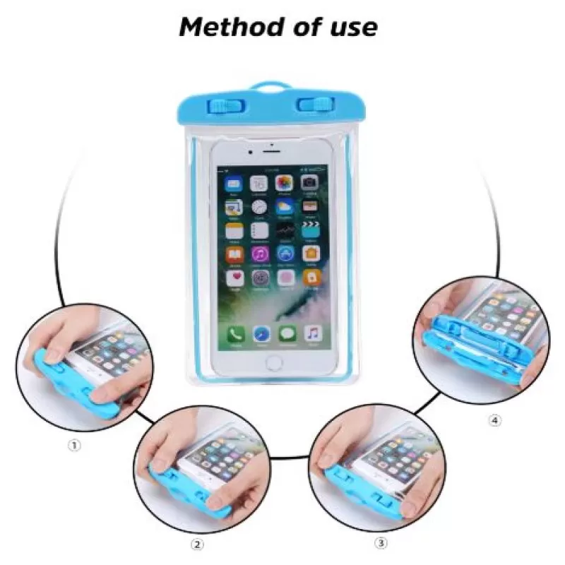 Underwater Waterproof Rainproof Mobile Cover PVC Bag Transparent Touch Screen Cell Phone Pouch Case For Travel Hiking Rainy Season Monsoon