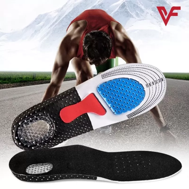 Unisex Solid Silicone Gel Insoles Foot Care for Plantar Fasciitis Heel