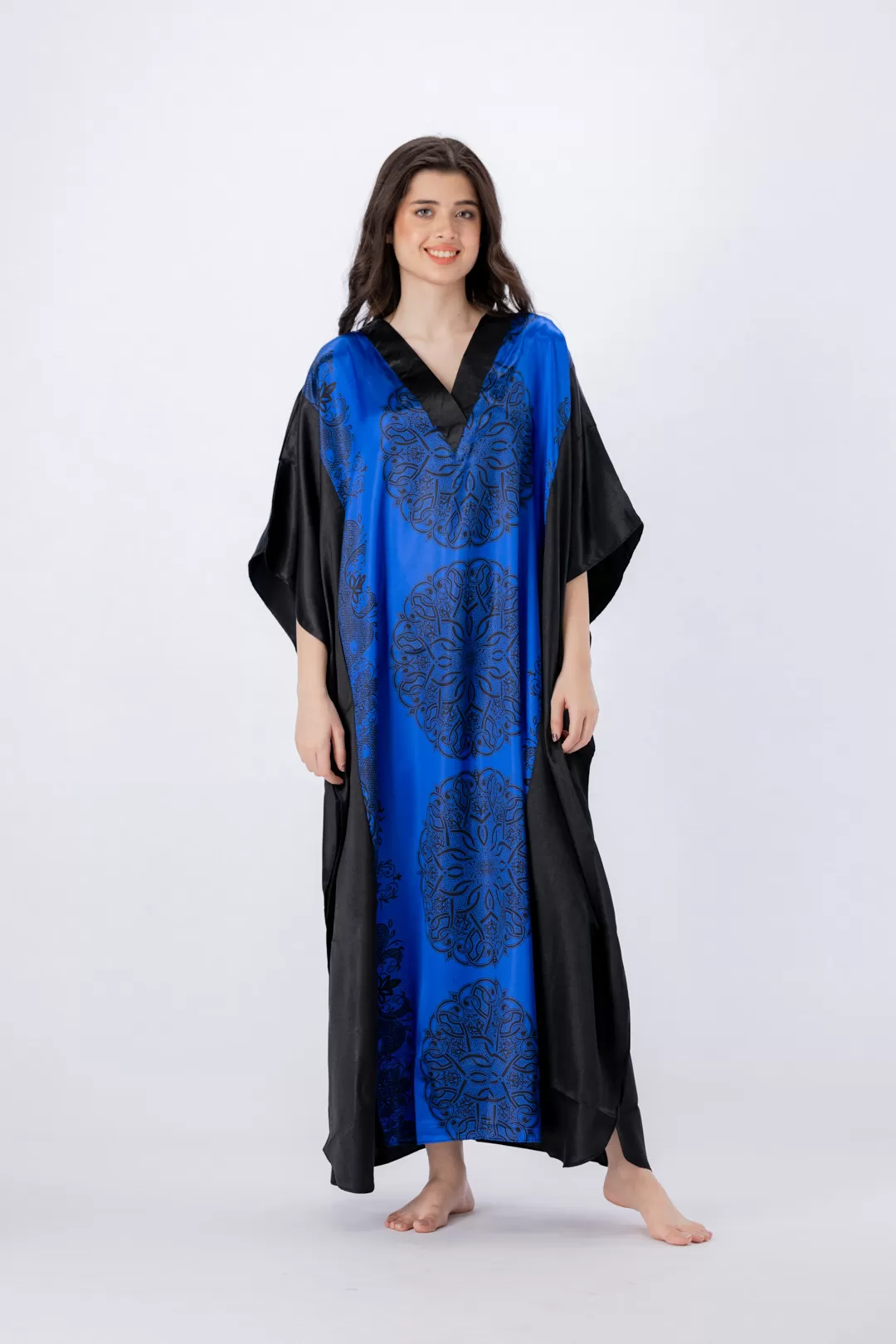 Valerie nightwear/sleepwear kaftan dress is specially designed for women who prefer a simple modern casual style