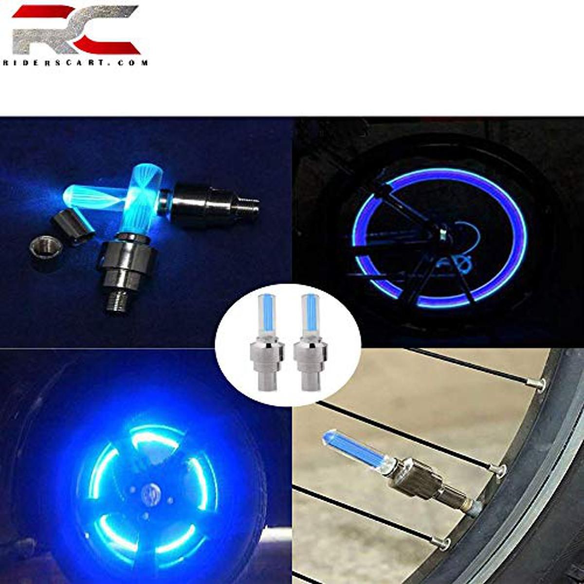 2Pcs Car Bicycle Led Light Bike Tire Valve Lights Flash Light Bike Cycling Tyre Wheel Lights Bicycle Wheel Spoke Led Lamp
