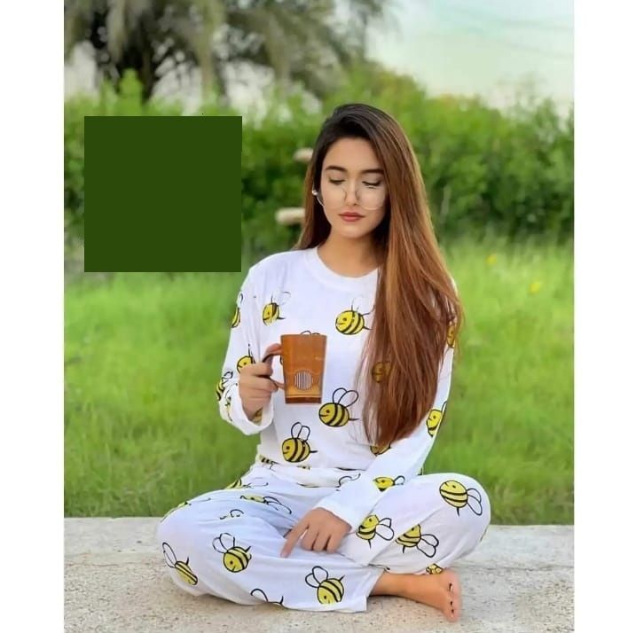 Buy Honey Bee White Night Dress at Lowest Price in Pakistan