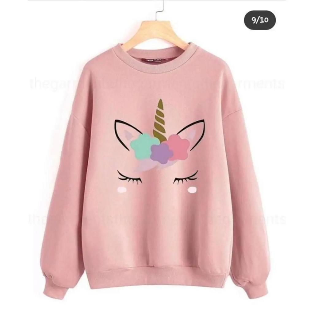 Buy CLASSY UNICORN Tag Print Thick & Fleece Fabric Rib Sweatshirt for  Winter sweatshirt Fashion Wear for Women / Girls at Lowest Price in  Pakistan