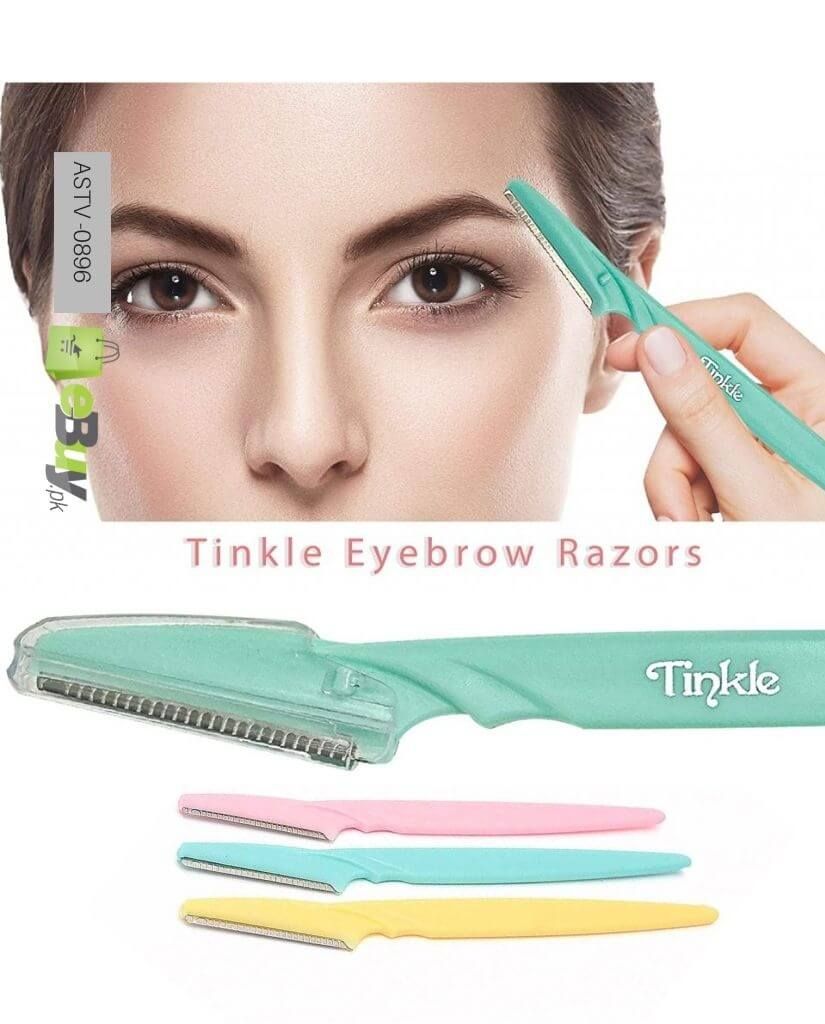 Eyebrow Razor,Facial Hair Remover Eyebrow Trimmer,Sharp Mini Makeup Shaper pack of 3 tinkle