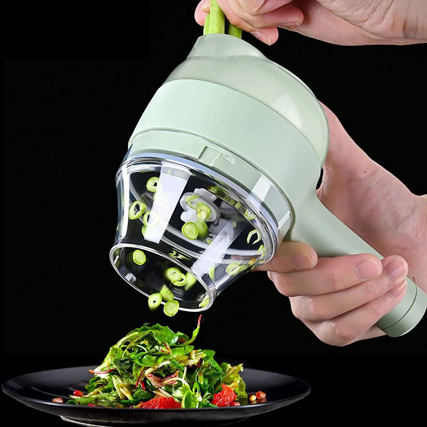 Multipurpose 4 in 1 Portable Electric Vegetable Cutter Set