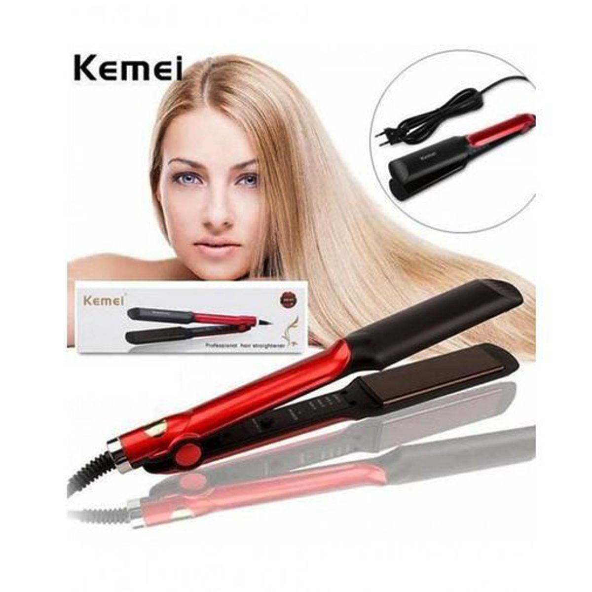 Buy New KEMEI KM-531 Hair Straightener Ceramic Electric Professional Straighteners  Flat iron Hair styling tool Beauty Set Rod for Women 30 sec Fast Ready at  Lowest Price in Pakistan 