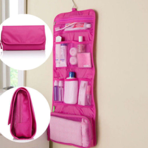 Multipurpose Foldable Wall Hanging Bag For Cosmetic Jewelry Washroom Makeup Kit Bag
