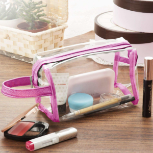 Clear Multipurpose Transparent Cosmetic Bag With Handle Waterproof Zipper Clear Makeup Bags