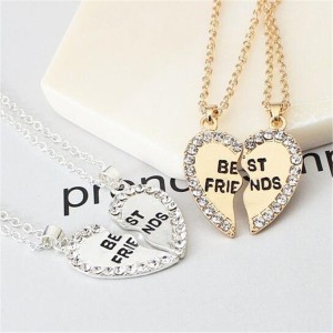Best Friends Necklace Friendship Gift Silver & Gold
