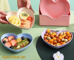 8 Pcs Plates with Stand Dinner plate
