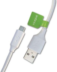 100% Original Infinix Micro High-Speed USB Cable - White - Imported High Quality Fast Charging Cable For Android Mobile Phones - Best Android Phones C-copy
