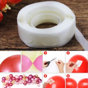 100 Pcs Balloon Glue Point Dots, Removable, 1 Roll (100 Pcs Dots Each Roll) for Balloons Birthday Party Decoration