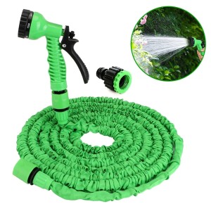 100FT Garden Hose Pipe 7Mode Adjustable Water Gun Foam High Pressure Car Washing Flower Sprayer Expandable Irrigation Tools
