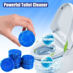 10Pcs Home Toilet Bowl Cleaner Tablets Powerful Durable Fast Deodorization Descaling Sterilization Automatic Protect Toilet Bathroom Cleaning Tool