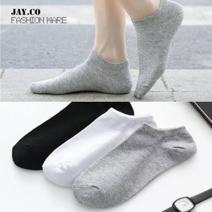 12 Pairs–Exported Cotton Ankle Socks for Men/Boys