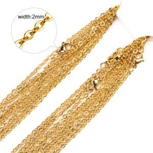 12 Pcs /Lot  Fine Curb Link Chains Necklace For Women Jewelry Making Chains Accessories