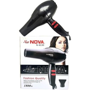 1800 Watts Nova Hair Dryer For Silki Shine Hair, Natural Air Nv-6130 Professional Hair Dryer For Men And Women With 2 Speed And 2 Heat Setting Removab
