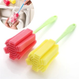 1PC Handy Feeding Cup Infant Nipple Cleaner Sponge Baby Bottle Brush Cleaning Tool