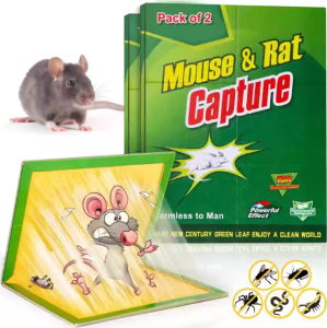 Pack Of 2 Mouse Traps, Mouse Glue Trap, Rat/Mice Traps Sticky Pad Boards
