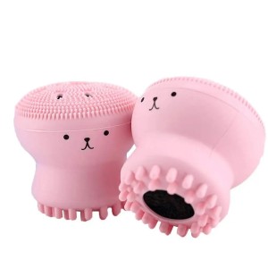1Pcs Exfoliating Blackhead Remover Facial Cleanser Deep Pore Scrub Washing Brush Octopus Shape Silicone Face Cleansing Brush