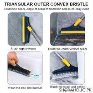 2 in 1 floor & glass cleaning brush with wiper