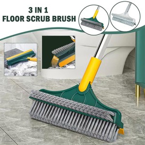 2 In 1 Magic Broom Floor Cleaning Scrub Brush With Wiper