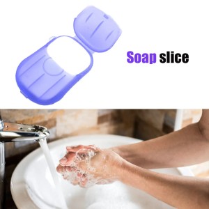 20pcs/Box Disposable Soap Papers Portable Travel Hand Wash Scented Slice Sheets