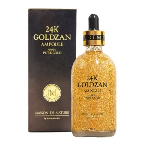 24K Goldzan Facial Serum Ampoule Pure Gold 99.9% Maison De Nature 100 Ml Made In Korea.