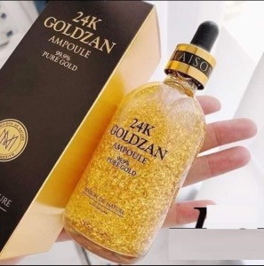24K Goldzan Facial Serum Ampoule Pure Gold 99.9% Maison De Nature 100 ml Made in Korea