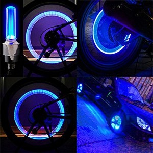 2Pcs Motion Activated Glow Bike Flashlight Car Motorcycle Tire Valve Caps Wheel Light Amazing Fantastic Bicycle Accessory LED