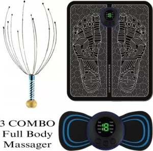 Combo Of 3 - Ems Foot Massager + Ems Mini Neck Massager + Head Scalp Massager