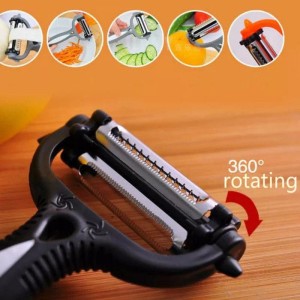 3 in 1 Roto Cutter - Vegetable Cutter - Fruits & Vegetable Cutter - Cutting Peeler - Multi-Functions Rotating Cutter