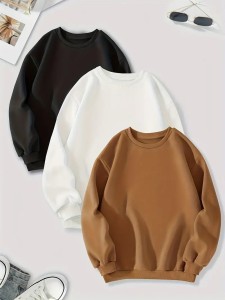 Pack of 3 Pullover Sweatshirts for Men's/Women's